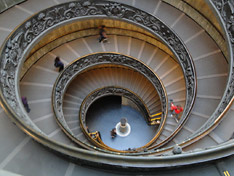Double-helical stairs, Vatican City. &copy; 2009 Liu Shuh Shyan