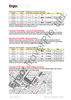 Instructions for getting around