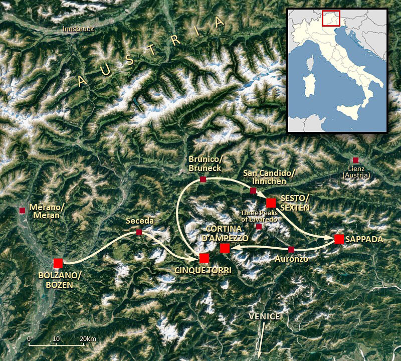 Dolomites 2022 itinerary