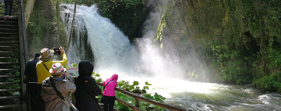 This is just one small section of the world's oldest man-made waterfall. Cascata delle Marmore.