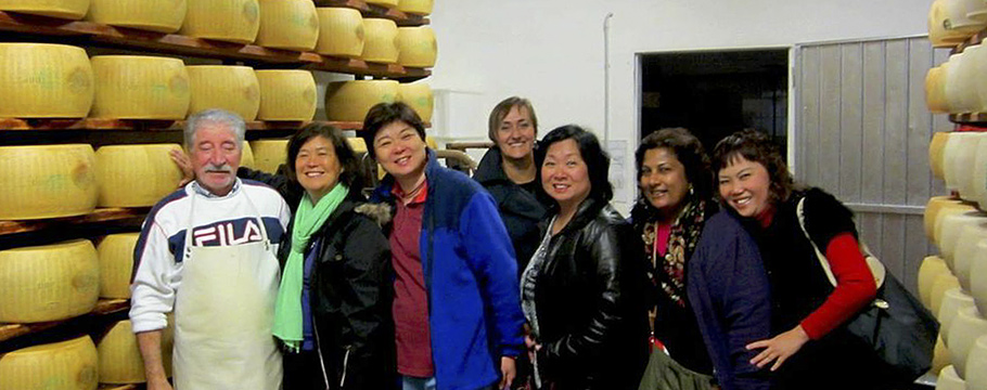 Get up close and very personal with your favorite Parmigiano-Reggiano wheel! Parmigiano