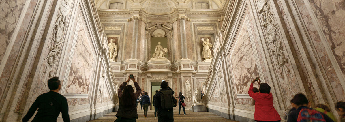 Grand entrance to the Reggia di Caserta