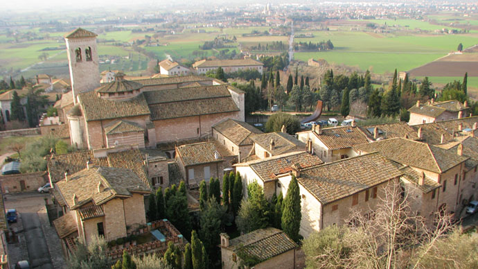 Savour this view from our hotel in Assisi The view from our hotel in Assisi