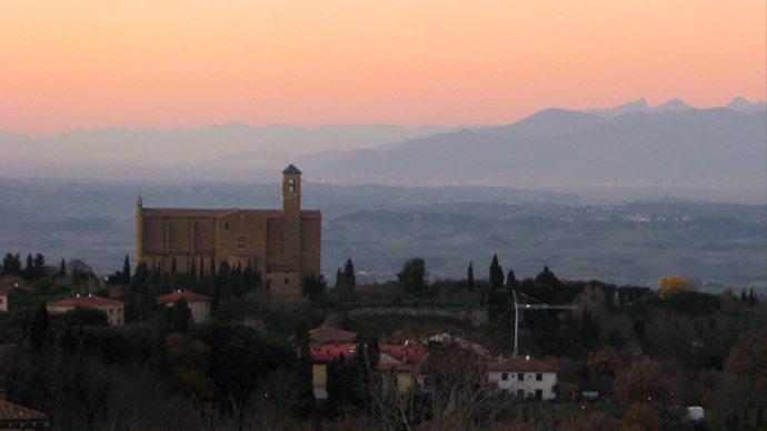 Stunning views from hilltop towns Volterra