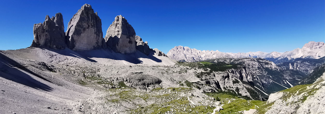 The Three Peaks of Lavaredo, world-famous icons of the Dolomites.